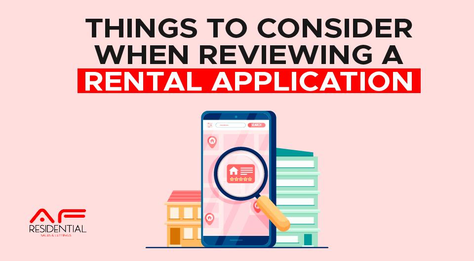 Things to Consider When Reviewing a Rental Application